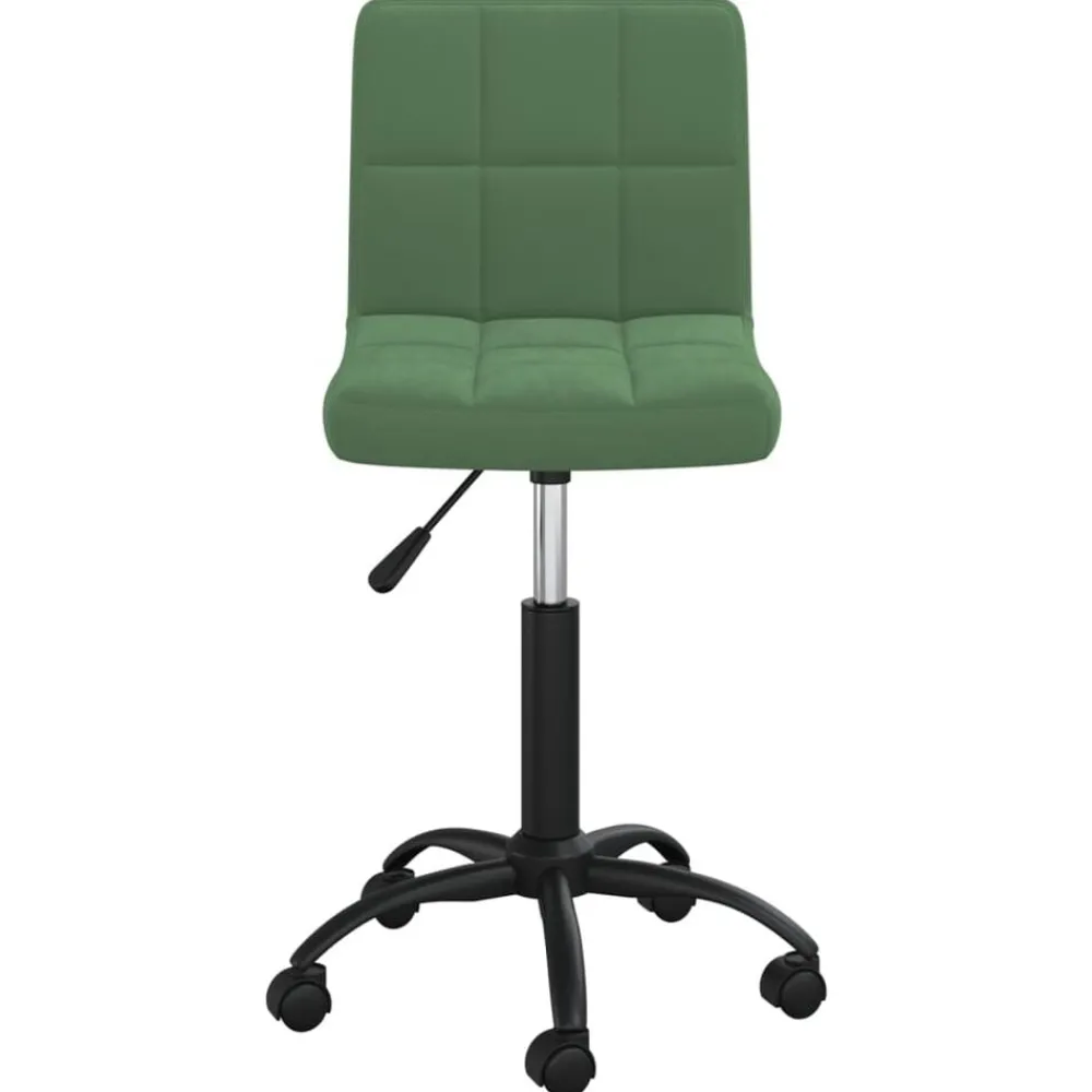 Meubles De Bureau-vidaXL Chaise pivotante de bureau Velours Vert foncé