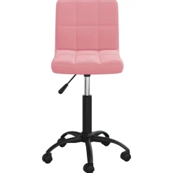 Meubles De Bureau-vidaXL Chaise pivotante de bureau Velours Rose