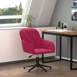 vidaXL Chaise pivotante de bureau Velours