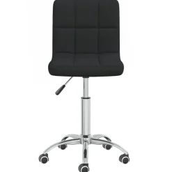 Meubles De Bureau-vidaXL Chaise pivotante de bureau Tissu Noir