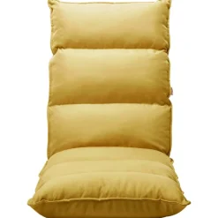 vidaXL Chaise pliable de sol moutarde Tissu