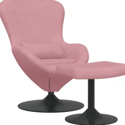 vidaXL Chaise Œuf avec Pouf Velours