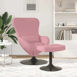 vidaXL Chaise Œuf avec Pouf Velours