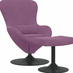 Fauteuils Et Chaises-vidaXL Chaise Œuf avec Pouf Velours Violet