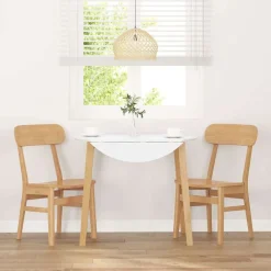 vidaXL Chaises à manger 2 pcs bois massif caoutchouc