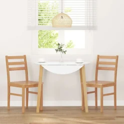 vidaXL Chaises à manger 2 pcs bois massif caoutchouc
