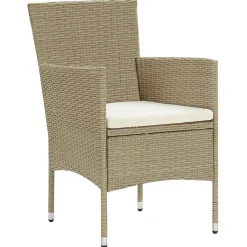 vidaXL Chaises à manger de jardin lot de 4 Résine tressée