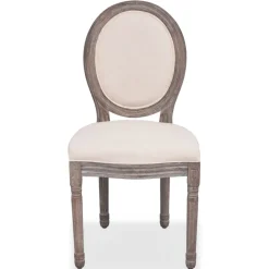 vidaXL Chaises à manger lot de 2 crème tissu