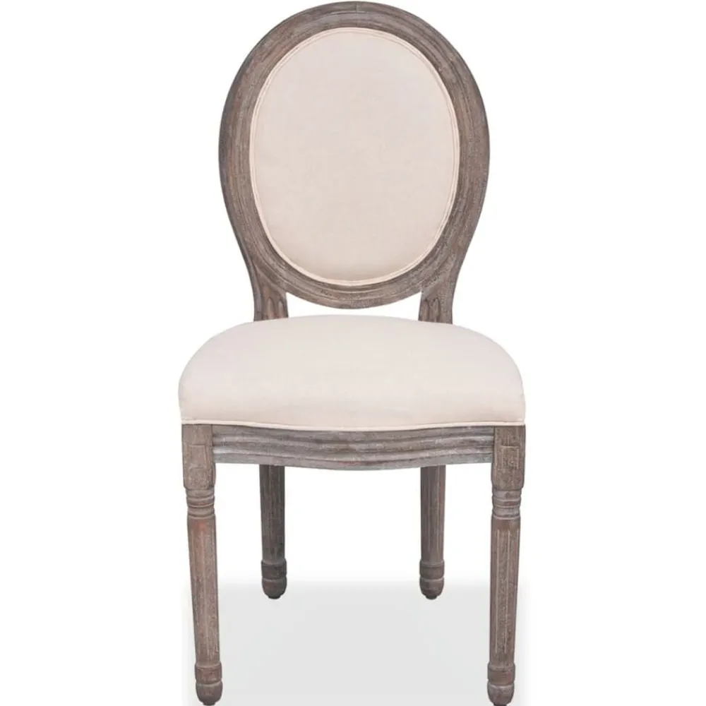 vidaXL Chaises à manger lot de 2 crème tissu