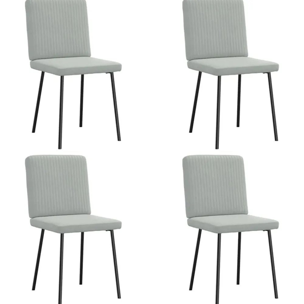 vidaXL Chaises à manger lot de 4 Velours