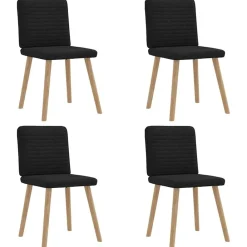 vidaXL Chaises à manger lot de 4 tissu