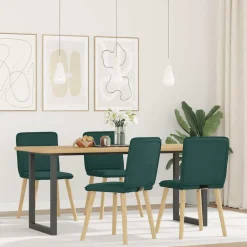 vidaXL Chaises à manger lot de 4 tissu