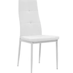 Fauteuils Et Chaises-vidaXL Chaises à manger lot de 2 similicuir Blanc