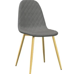 Fauteuils Et Chaises-vidaXL Chaises à manger lot de 2 Velours Gris clair