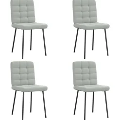 vidaXL Chaises à manger lot de 4 Velours