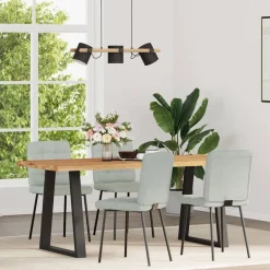 vidaXL Chaises à manger lot de 4 Velours