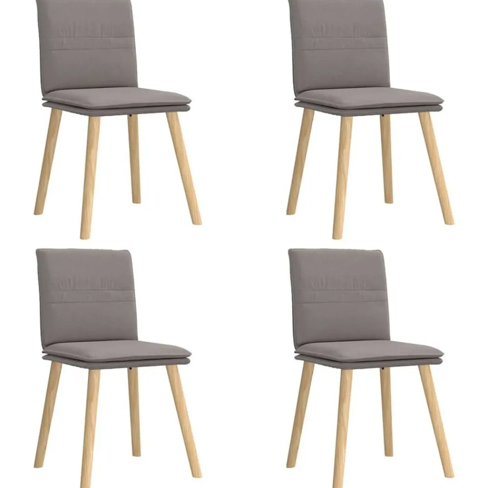Fauteuils Et Chaises-vidaXL Chaises à manger lot de 4 tissu Taupe