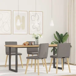 Fauteuils Et Chaises-vidaXL Chaises à manger lot de 4 tissu Taupe