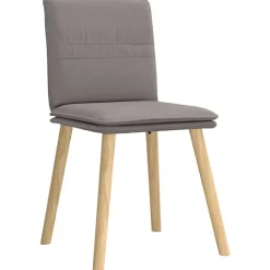 Fauteuils Et Chaises-vidaXL Chaises à manger lot de 4 tissu Taupe