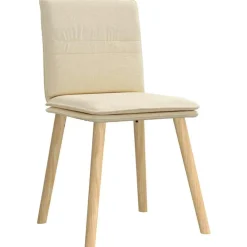 Fauteuils Et Chaises-vidaXL Chaises à manger lot de 4 crème tissu Cr&egrave;me