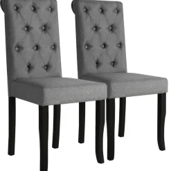 vidaXL Chaises à manger lot de 2 tissu
