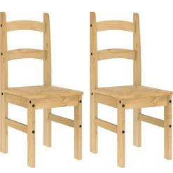 vidaXL Chaises à manger lot de 2 40x46x99 cm bois massif de pin