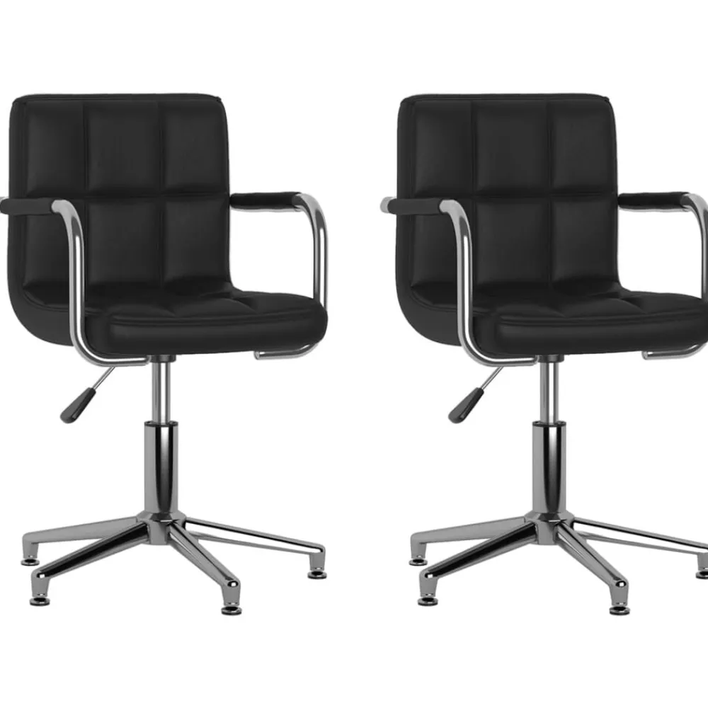 vidaXL Chaises à manger pivotantes lot de 2 Similicuir