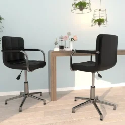 vidaXL Chaises à manger pivotantes lot de 2 Similicuir