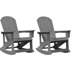 vidaXL Chaises Berçantes Adirondack 2 pcs HDPE