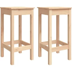 Fauteuils Et Chaises-vidaXL Chaises de bar lot de 2 40x40x78 cm bois de pin solide Naturel