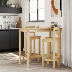 vidaXL Chaises de bar lot de 2 bois de pin solide