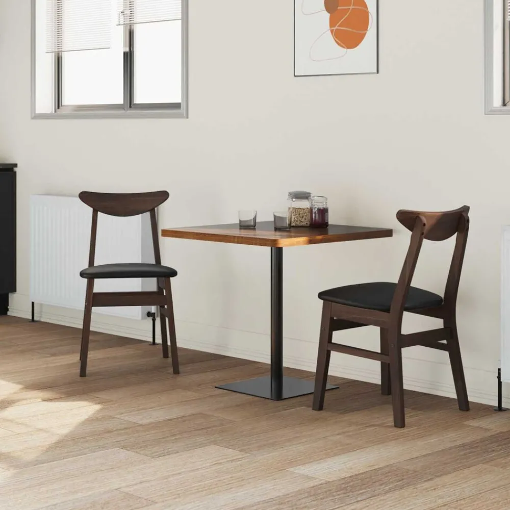 vidaXL Chaises de salle à manger 2 pcs Marron Clair 42 x 47.5 x 81 cm