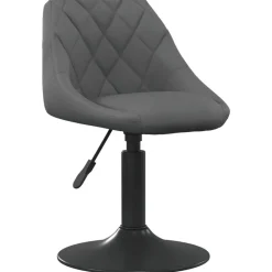 Fauteuils Et Chaises-vidaXL Chaises pivotantes à dîner lot de 2 Velours Gris foncé