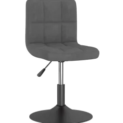 Fauteuils Et Chaises-vidaXL Chaises pivotantes à manger lot de 2 velours Gris foncé