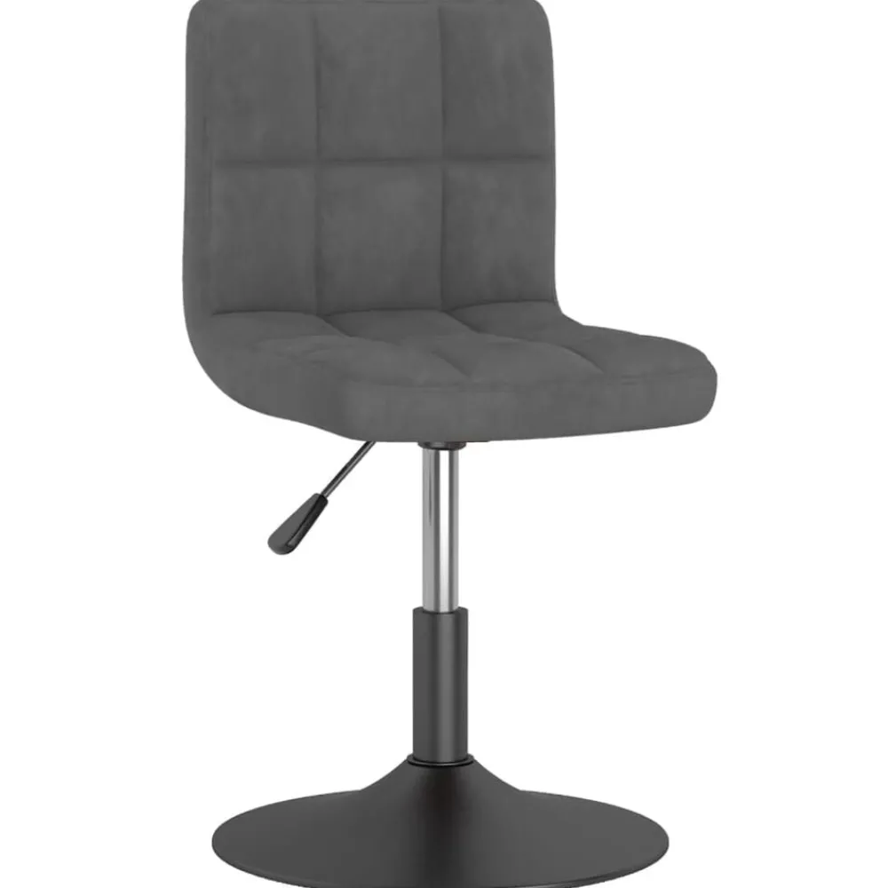 Fauteuils Et Chaises-vidaXL Chaises pivotantes à manger lot de 2 velours Gris foncé