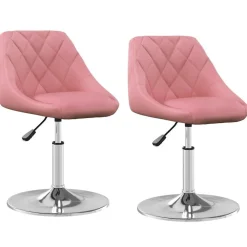 vidaXL Chaises pivotantes à manger lot de 2 Velours