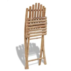 vidaXL Chaises pliables de jardin lot de 2 Bambou