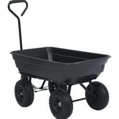 vidaXL Chariot à main à bascule de jardin 300 kg 75 L