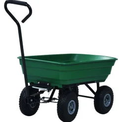 Outils-vidaXL Chariot à main de jardin 300 kg 75 L Vert