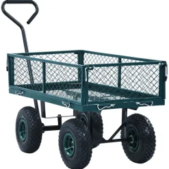 Outils-vidaXL Chariot à main de jardin 250 kg Vert