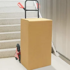 vidaXL Chariot à main Noir et Rouge 64,5 x 49,5 x 114 cm Acier