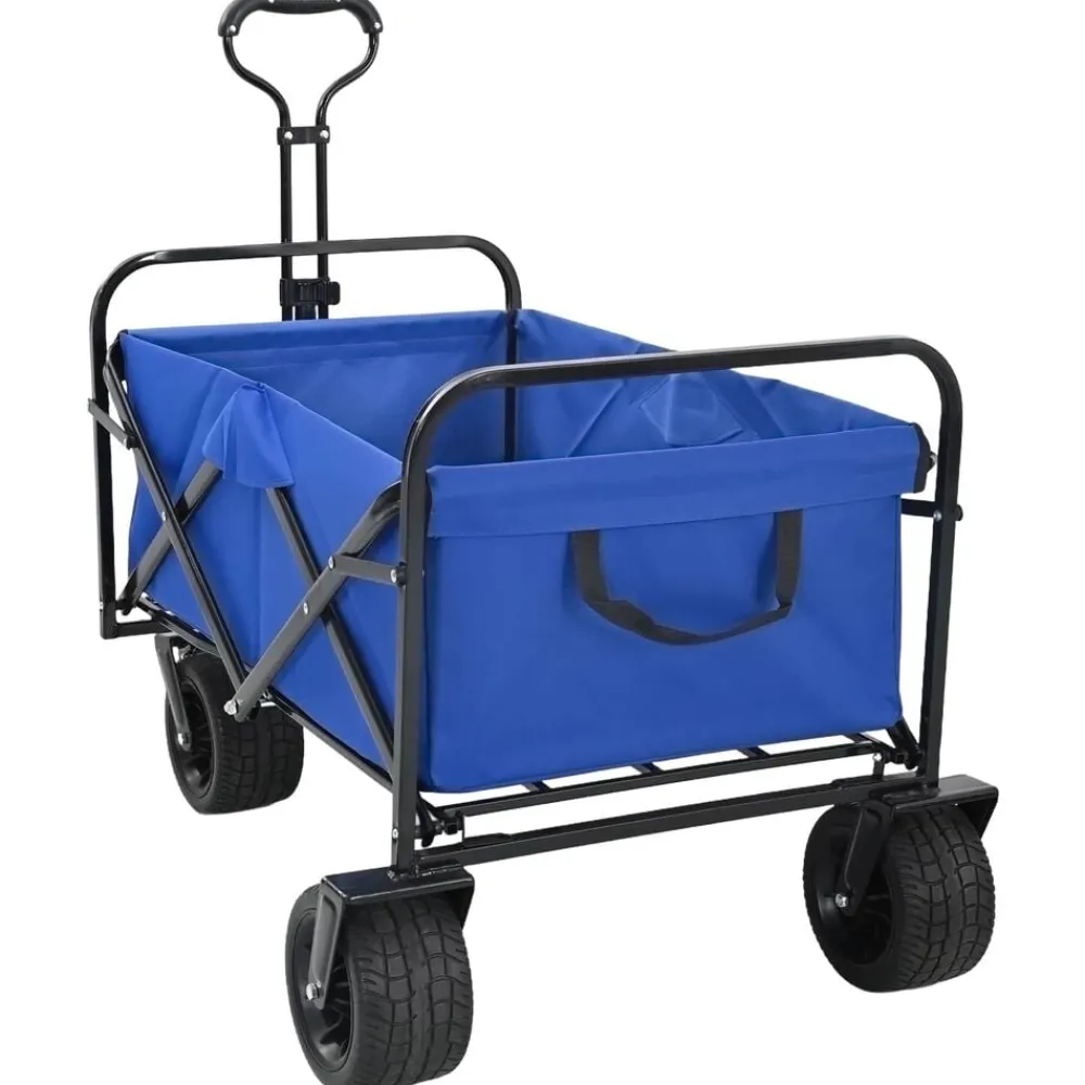 Outils-vidaXL Chariot à Main Pliable 89 x 63 x 96 cm Bleu
