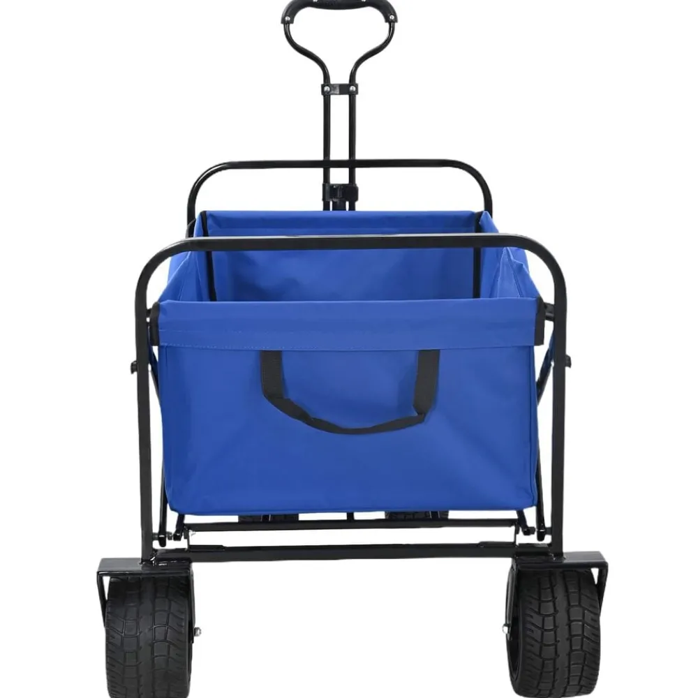 Outils-vidaXL Chariot à Main Pliable 89 x 63 x 96 cm Bleu