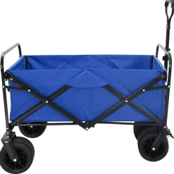 Outils-vidaXL Chariot à Main Pliable 89 x 63 x 96 cm Bleu