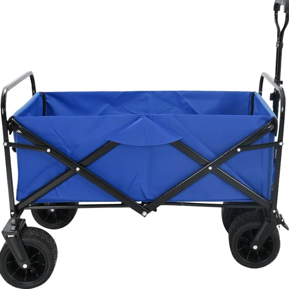 Outils-vidaXL Chariot à Main Pliable 89 x 63 x 96 cm Bleu