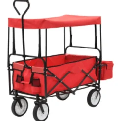 vidaXL Chariot à main pliable avec toit Acier