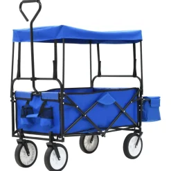 vidaXL Chariot à main pliable avec toit Acier