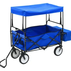 vidaXL Chariot à main pliable avec toit Acier