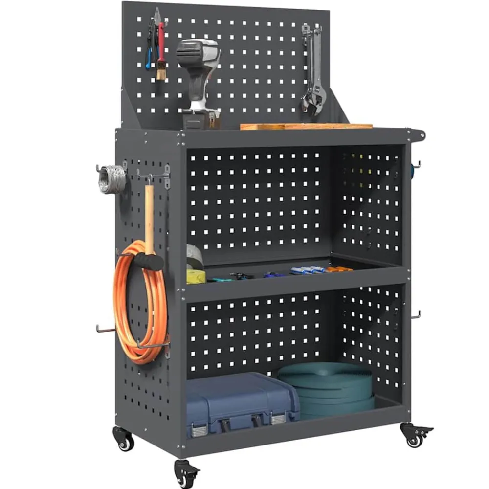 vidaXL Chariot à outils avec étagère 65 x 35 x 111 cm
