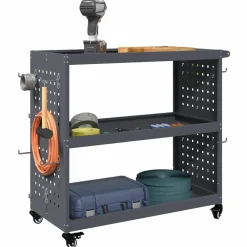 vidaXL Chariot à outils avec étagère 75 x 35 x 73 cm